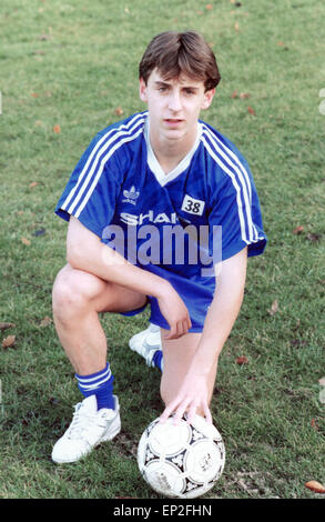 Il Manchester United squadra giovanile player Gary Neville, novembre 1991. Foto Stock