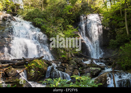 Anna Ruby Falls, Chattahoochee-Oconee National Forest, GEORGIA, STATI UNITI D'AMERICA Foto Stock