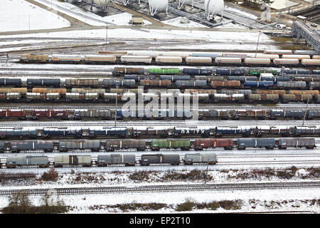 La Germania meridionale, vista aerea dello scalo merci Foto Stock