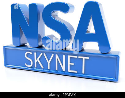 NSA SKYNET - 3D Render Foto Stock