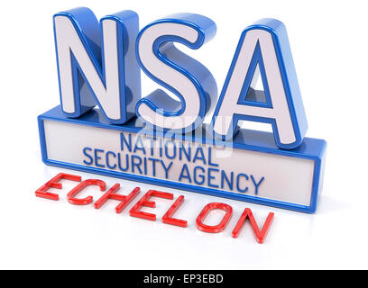 NSA ECHELON - l'Agenzia per la sicurezza nazionale Foto Stock