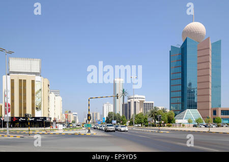 Vista della città di Fujairah negli Emirati Arabi Uniti Foto Stock