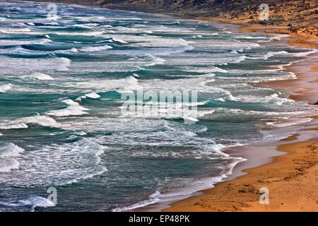 Agia Triada beach, close to the archaeological site of Poliochni, Lemnos (Limnos) island, North Aegean, Greece. Foto Stock