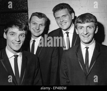 Il FOURMOST REGNO UNITO gruppo pop nel settembre 1964. Da sinistra: Dave Lovelady, Brian O'Hara, Billy Hatton, Mike Millward. Foto Tony Gale Foto Stock