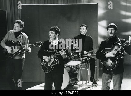 Il FOURMOST UK pop gruppo nel dicembre 1963. Da sinistra: Billy Hatton, Dave Lovelady, Brian O'Hara, Mike Millward. Foto Tony Gale Foto Stock