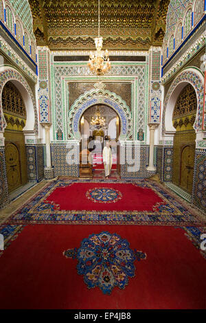 Il Marocco, Fes, Moulay Idriss II Mosque Foto Stock