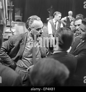 Filmaufnahmen zu der Verfilmung der Oper "Gianni Schicchi" von Giacomo Puccini di Amburgo, Deutschland 1960er Jahre. La produzione di t Foto Stock