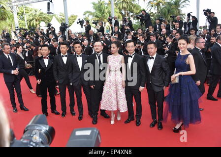 Cannes, Francia. 13 Maggio, 2015. , Che frequentano il tappeto rosso Premiere per la Tete Haute per aprire il Festival , 68a Cannes Film Festival , Festival de Cannes 2015 , .2015 13.05 Credito: dpa picture alliance/Alamy Live News Foto Stock