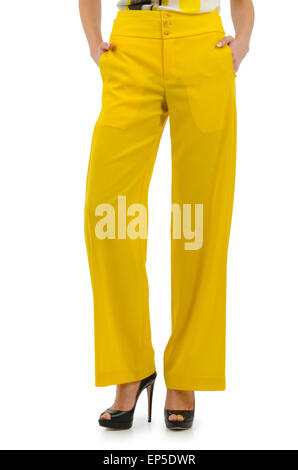 Pantaloni isolati su sfondo bianco Foto Stock