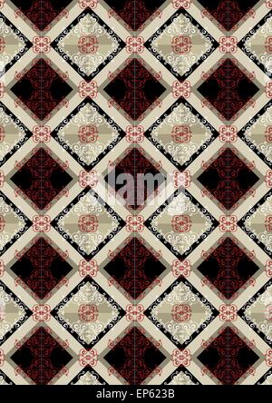 Delicato a scacchi in background senza giunture con schema rosso Illustrazione Vettoriale