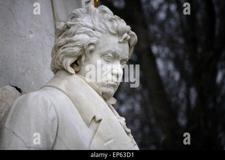 Ludwig van Beethoven-Skulptur, Komponistendenkmal, il Tiergarten, 12. Dezember 2013, Berlin-Tiergarten. Foto Stock