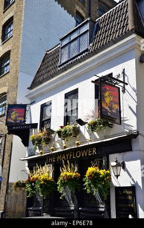 Il Mayflower pub, Rotherhithe Street, Rotherhithe, London, SE16, England, Regno Unito Foto Stock