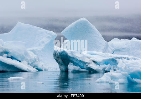 Il blu iceberg del fiordo narsusuaq in Groenlandia Foto Stock