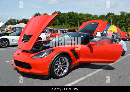 Una Corvette Stingray C7 a un'auto show. Foto Stock