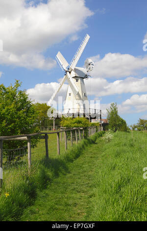 Il mulino a vento di Woodchurch, Kent, Inghilterra, GB, Regno Unito Foto Stock