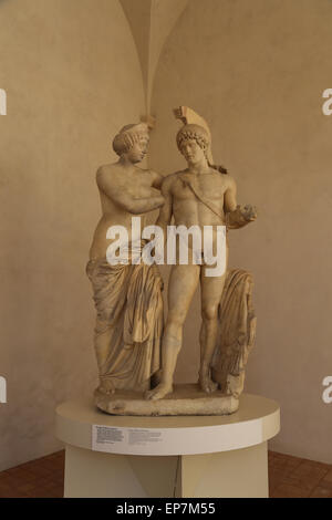 Gruppo di Marte e Venere. Roman. Da Ostia. Ca. 170 annuncio. L'Italia. Museo Nazionale Romano. Terme di Diocleziano. Roma. L'Italia. Foto Stock