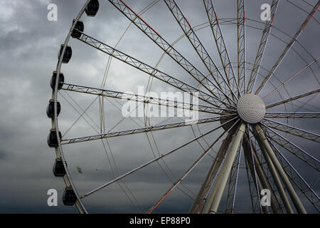 La grande ruota, sul fronte mare di Seattle, Washington. Foto Stock