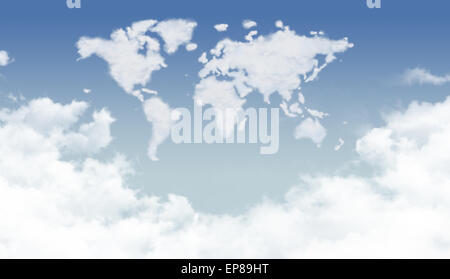 Luminose dense nubi nel mondo forma Foto Stock