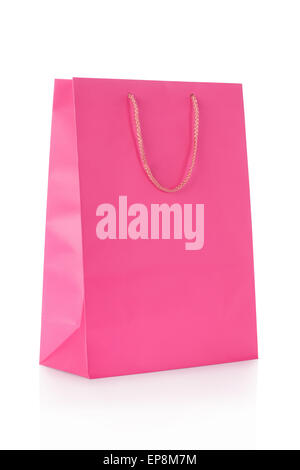Rosa shopping bag in carta Foto Stock