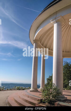 Niederwald tempio vicino Ruedesheim nel Rheingau, Hesse, Germania Foto Stock