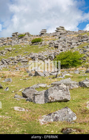 Cheesewring Bodmin Moor Cornwall Inghilterra Regno Unito Foto Stock