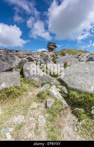 Cheesewring Bodmin Moor Cornwall Inghilterra Regno Unito Foto Stock