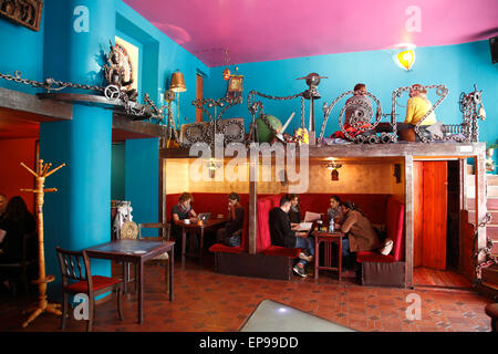 Art Cafe Kalambur, Wroclaw, Slesia, Polonia, Europa Foto Stock