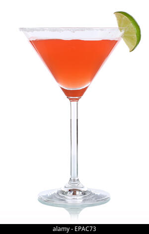Roter cocktail Martini im Glas Foto Stock