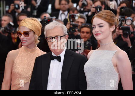 La pietra della Emma, Woody Allen e Parker Posey, frequentando il tappeto rosso Premiere uomo irrazionale, 68a Cannes Film Festival, Festival de Cannes 2015, 14.05 .2015 Foto Stock