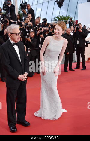 La pietra della Emma, Woody Allen, frequentando il tappeto rosso Premiere uomo irrazionale, 68a Cannes Film Festival, Festival de Cannes 2015, 14.05 .2015 Foto Stock