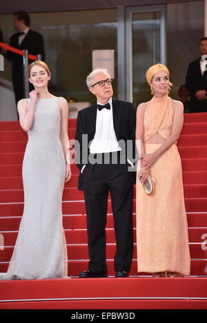 La pietra della Emma, Woody Allen e Parker Posey, frequentando il tappeto rosso Premiere uomo irrazionale, 68a Cannes Film Festival, Festival de Cannes 2015, 14.05 .2015 Foto Stock