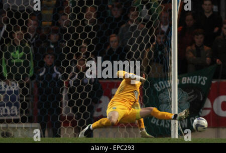 Perth, Scozia. 15 Maggio, 2015. Premiership scozzese. St Johnstone versus celtico. Lukasz Zaluska mantenuto un foglio pulito per Credito celtico: Azione Plus sport/Alamy Live News Foto Stock