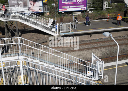 Flemington stazione ferroviaria adiacenti ai mercati di Sydney, in Western Sydney , Australia Foto Stock