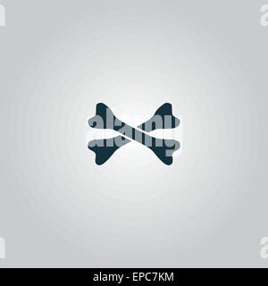 Due ossa vettore icona Illustrazione Vettoriale