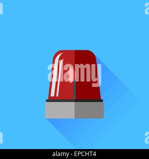 Icona di rosso sirena Illustrazione Vettoriale