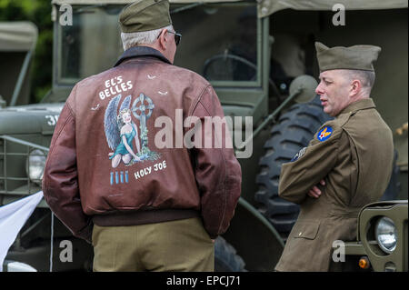 Tempio Cressing Essex, UK. 16 Maggio, 2015. Militari di re-enactors a "Tempio in guerra" una due giorni di militari e Vintage spettacolo basato nel sud-est dell'Inghilterra. Credito: Gordon Scammell/Alamy Live News. Foto Stock