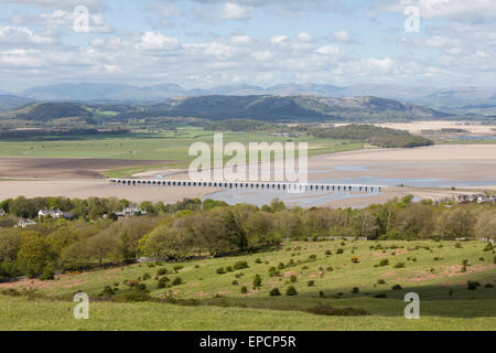 Kent estuario e viadotto, Cumbria Foto Stock