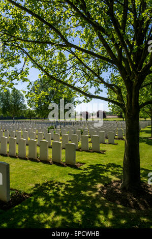 Hooge cratere cimitero militare Foto Stock