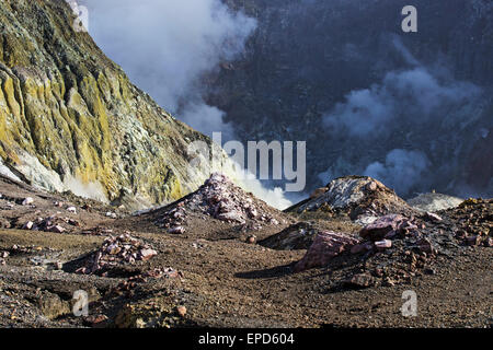 White Island, Nuova Zelanda,Mercoledì, Aprile 29, 2015. Foto Stock