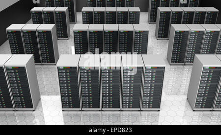 La sala server nel datacenter , cluster Foto Stock