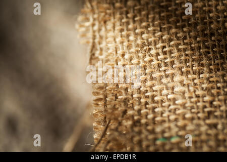 Close-up materiale di Hesse texture (iuta/tela) Foto Stock