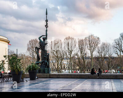 Musee d'Art Moderne de la Ville de Paris, il Museo di Arte Moderna galleria terrazza, Parigi Foto Stock