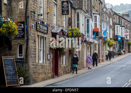 Regno Unito, Inghilterra, Ponte Di Pateley, Yorkshire, Street Scene. Foto Stock