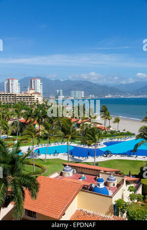 Marina Vallarta, spiaggia, Puerto Vallarta, Jalisco, Messico Foto Stock