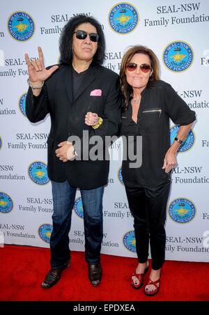 Gene Simmons Kiss & Sarah Palin Seal-Naval Special Warfare Family Foundation sece annuale di Cena di Gala 16/05/2015 San Pedro Foto Stock