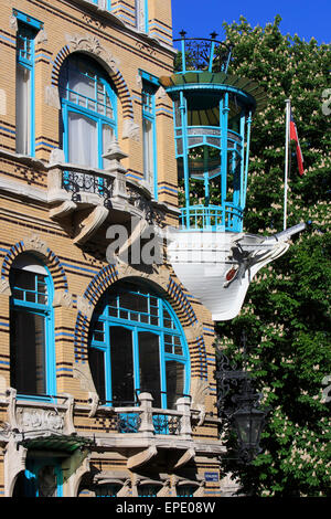 La casa in stile Art Nouveau denominata 'l'imbarcazione' parte di '5 Continenti' ad Anversa, in Belgio Foto Stock