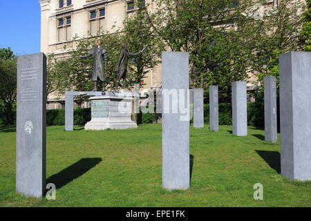 Monumento a Guglielmo I, principe di Orange & Philips di Marnix, signore di Saint-Aldegonde ad Anversa, in Belgio Foto Stock