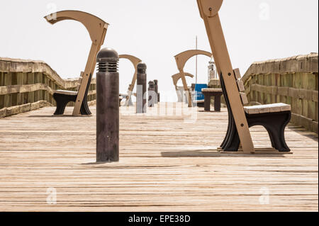 Sant'Agostino Pier (St. Johns County Ocean Pier) su Anastasia Isola di Sant'Agostino, Florida, Stati Uniti d'America. Foto Stock