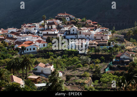 Vista di Fataga, Gran Canaria Isole Canarie Spagna Foto Stock