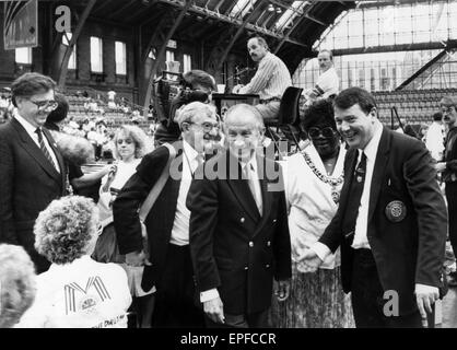 Manchester Olympic offerta per il 1996 Giochi, luglio 1989. Foto Stock